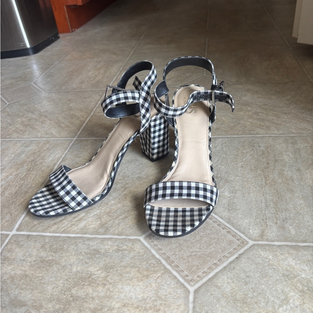 Circus by Sam Edelman Black and White Gingham Heels